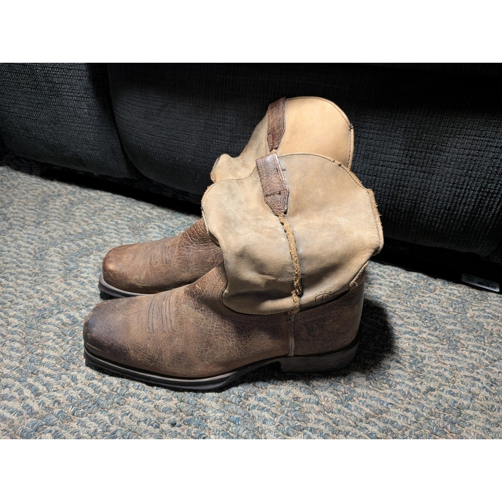 Ariat Rambler Mens 11 D Brown Leather Square Toe Western Cowboy Boots 10002317